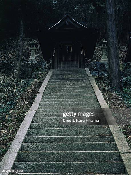 stairs to a shrine - hil stock pictures, royalty-free photos & images