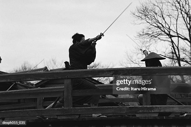 samurai warriors attacking each other - fast furious stock pictures, royalty-free photos & images