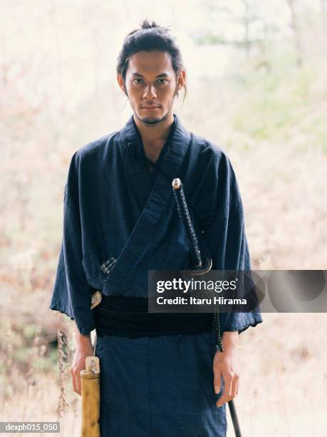 portrait of a samurai warrior - fast furious stock pictures, royalty-free photos & images