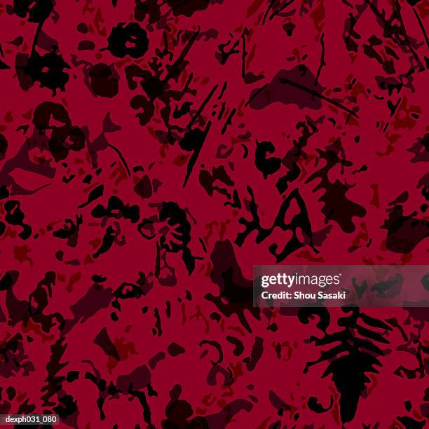 jungle camouflage pattern on rose-wood color background - rosewood stock illustrations