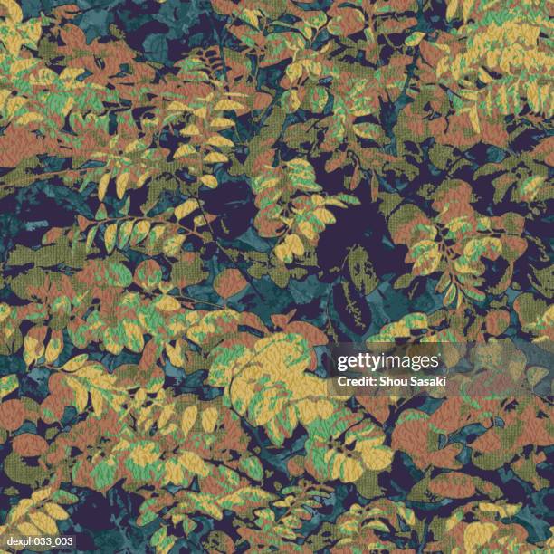 leaf camouflage pattern - digital camouflage pattern stock illustrations