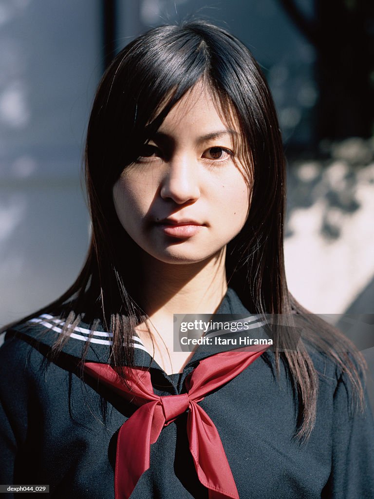 Portrait of a Asian woman in uniform