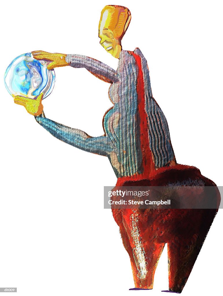 Creature with Crystal Ball