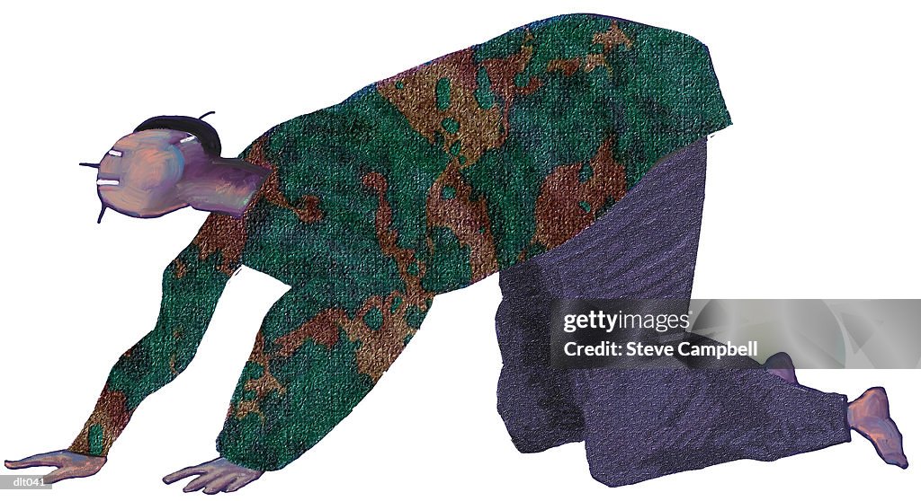Man Crawling