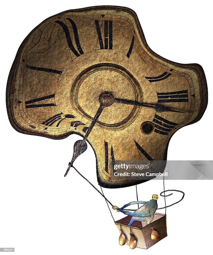 Clock as Hot-Air Balloon