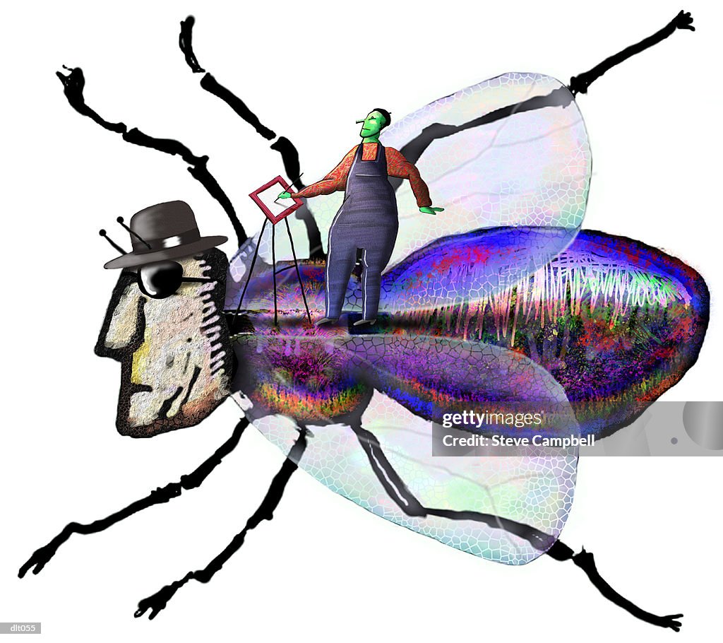 Man Riding Insect
