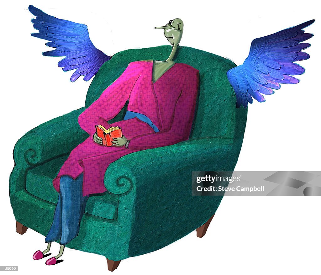 Person in Winged Armchair