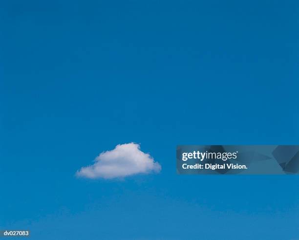 single cumulus cloud - altocumulus stock pictures, royalty-free photos & images