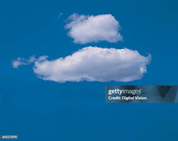 two cumulus clouds - altocumulus stock pictures, royalty-free photos & images
