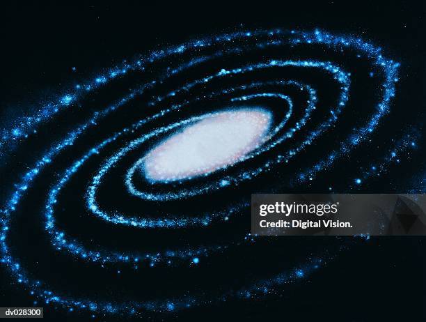 active galaxies visible in extreme ultraviolet wavelengths - spiral galaxy stock pictures, royalty-free photos & images