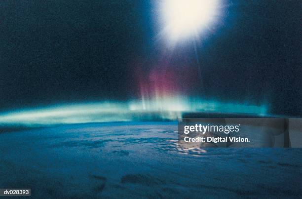 auroral photography - stratosphere stock pictures, royalty-free photos & images