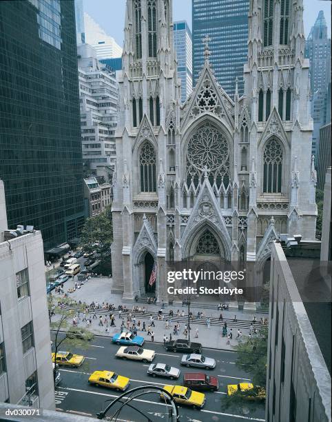 st patricks cathedral, 5th avenue - upper midtown manhattan bildbanksfoton och bilder