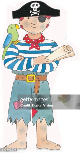 pirate - eye patch stock illustrations
