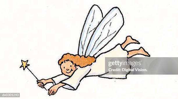 fairy - looking into camera studio stock illustrations