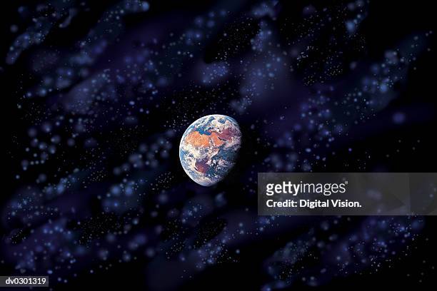 earth with space background - earth space ストックフォトと画像
