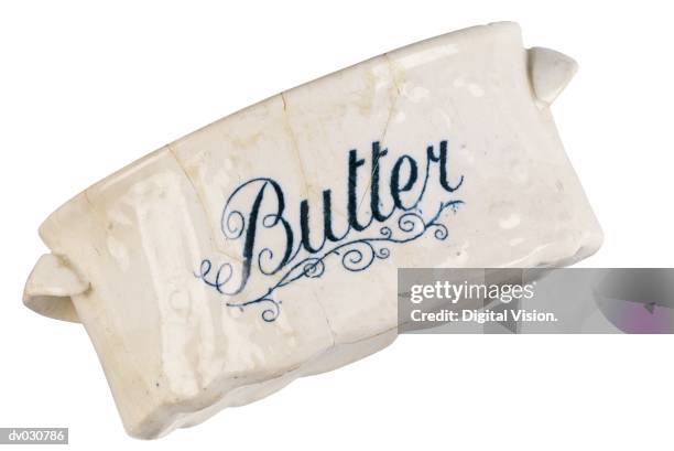 ceramic butter dish - butter dish stock pictures, royalty-free photos & images