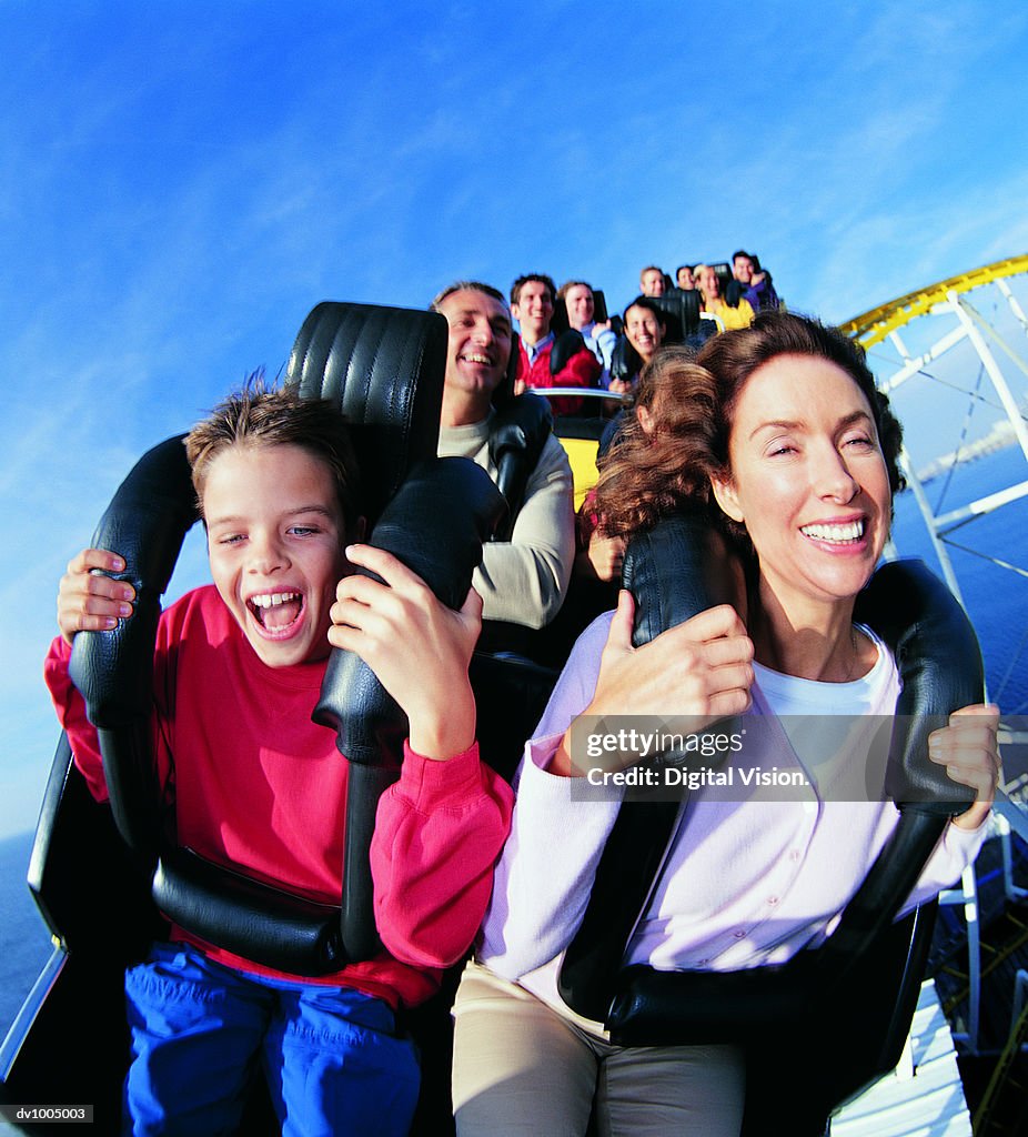 Mother and Son on a Roller Coaster