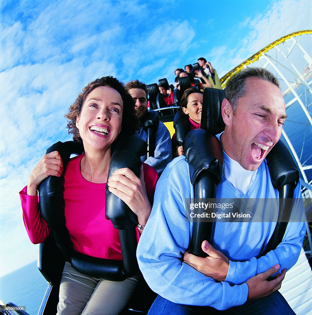 Couple on a Roller Coaster