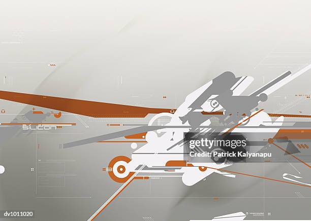 abstract digitally generated image - silicon stock illustrations
