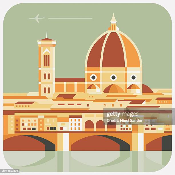 duomo in florence, italy - travel2 stock illustrations