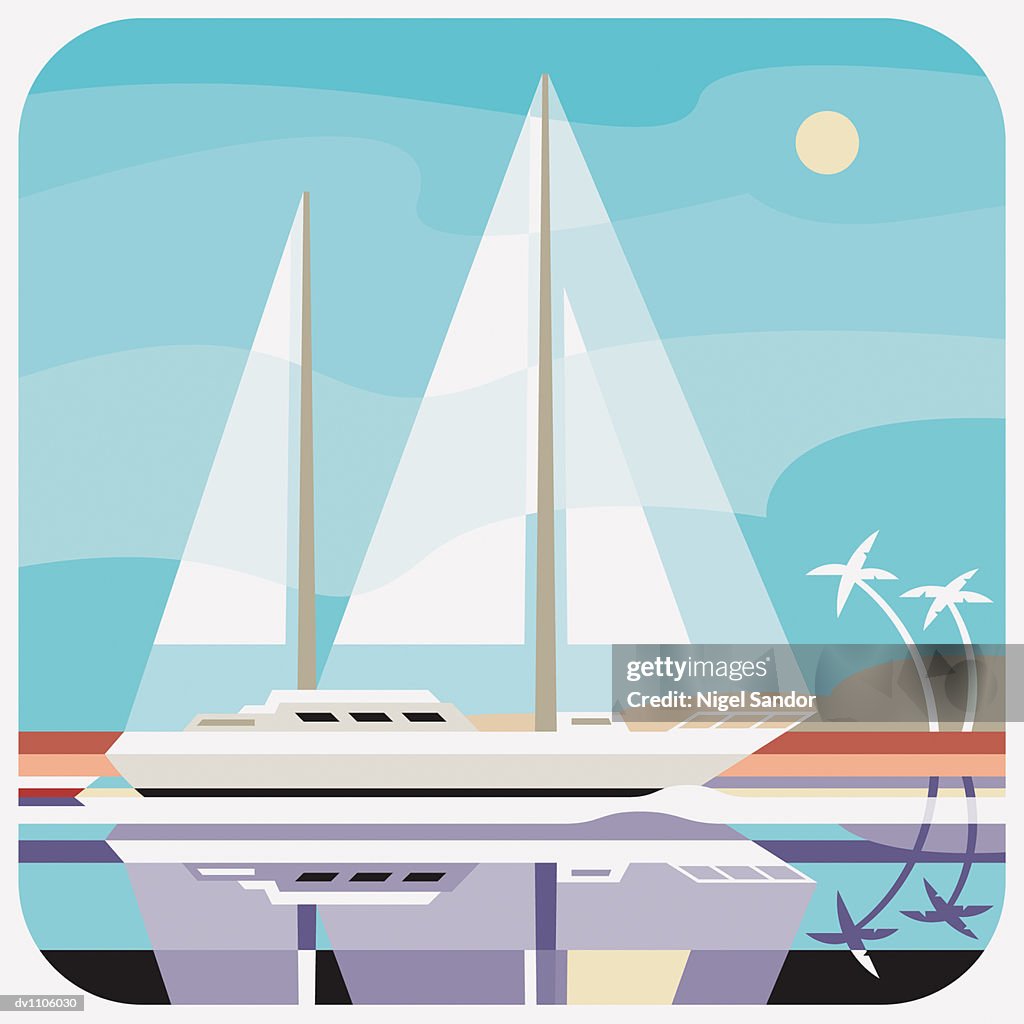 Yacht By the Coast