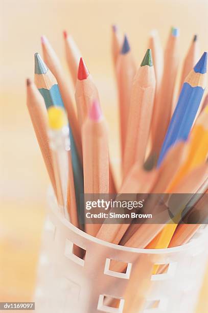 colouring pencils - colouring fotografías e imágenes de stock