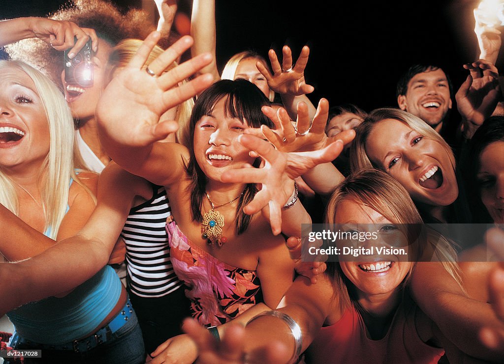 Crowd of Excited Fans