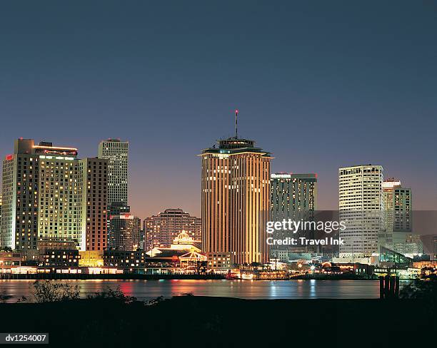 new orleans skyline with the world trade center, new orleans, louisiana, united states of america - the center stock pictures, royalty-free photos & images