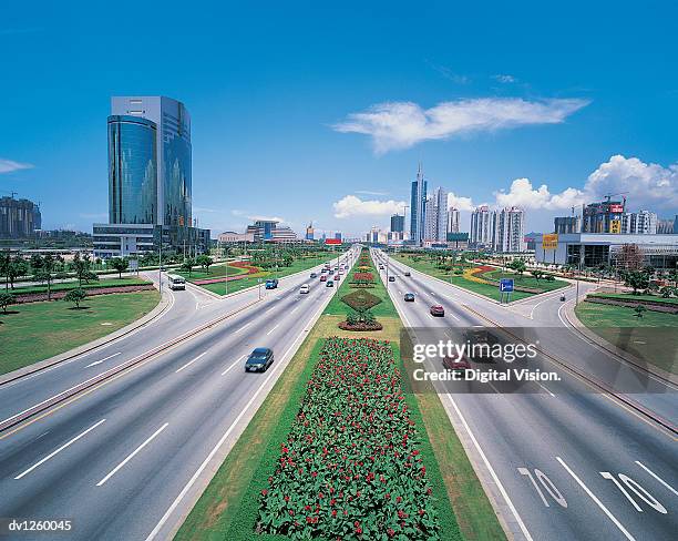 shennan road, futian district, shenzhen, guangdong province, china - province stock pictures, royalty-free photos & images