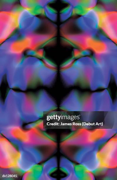 Reflective Pattern Of Multicolors On Purple Background High-Res Vector ...
