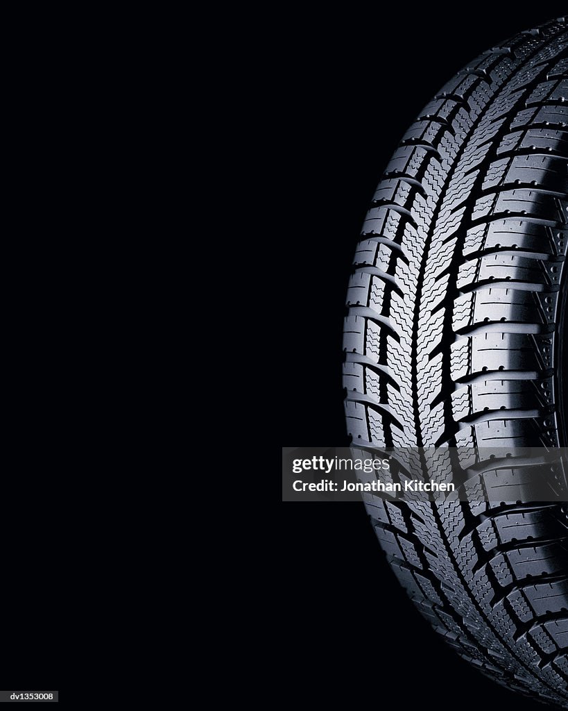 Close up of Part of a Tyre