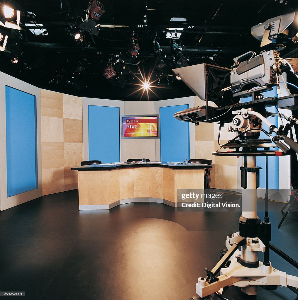 TV Studio and a TV Camera