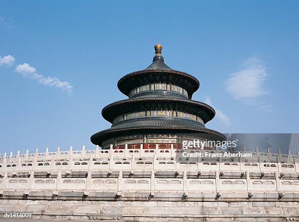 temple of heaven, forbidden city, beijing, china - franz aberham stockfoto's en -beelden
