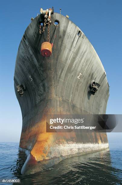 bow of a cargo ship - container ship bow stock pictures, royalty-free photos & images