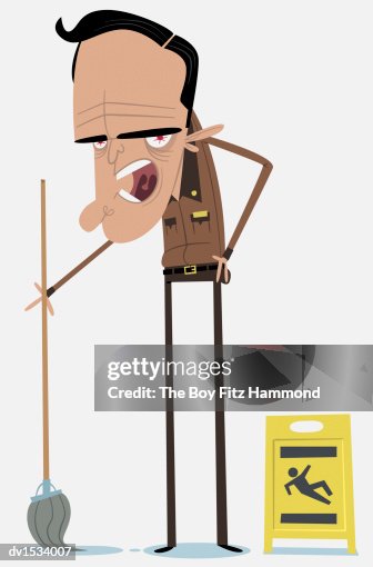 Grumpy Janitor Portrait Of An Angry Janitor High-Res Vector Graphic - Getty Images