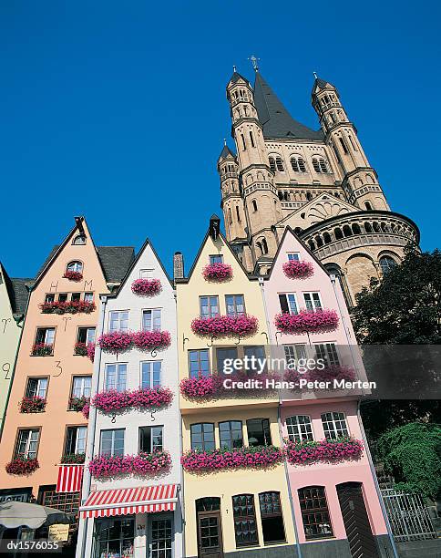 st martins church, cologne, germany - cologne germany stock pictures, royalty-free photos & images