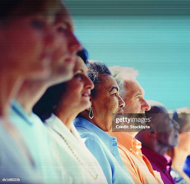 men and women of various ages in lineup - lineup stock pictures, royalty-free photos & images