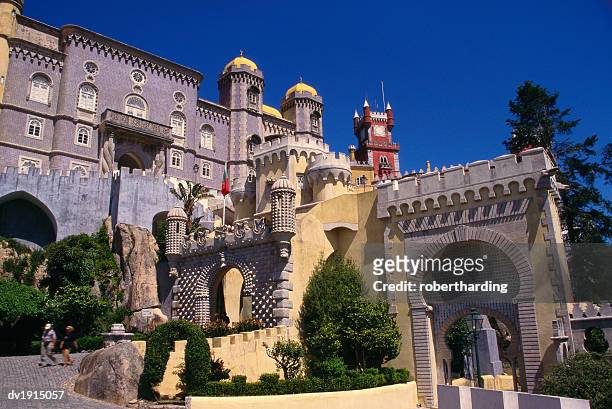 pena palace, sintra, portugal - pena stock pictures, royalty-free photos & images