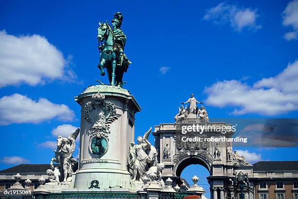 praca do comercio, lison, portugal - lison imagens e fotografias de stock