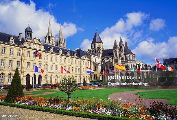 l'abbaye aux hommes, caen, calvados, normandy, france - abbaye stock-fotos und bilder