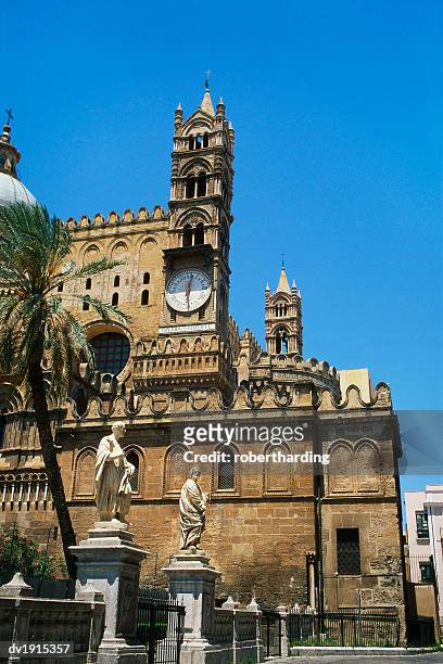 norman cathedral, palermo, sicily, italy - norman stock pictures, royalty-free photos & images