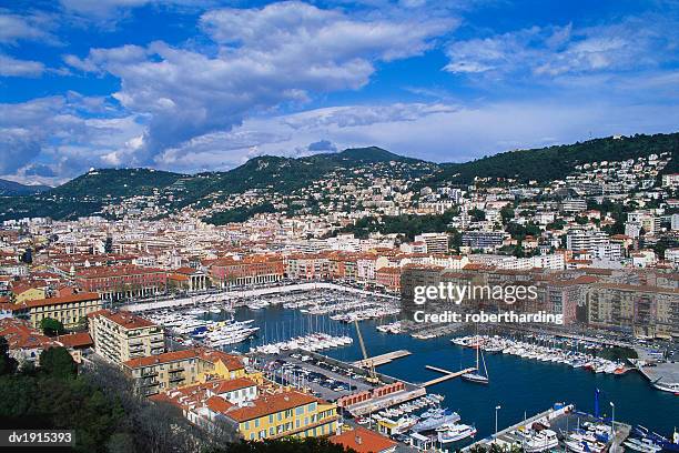 le port lympia, nice, cote d'azur, france - cote d’azur stock pictures, royalty-free photos & images