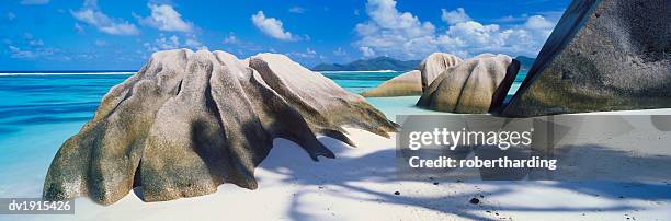 anse source d'argent, la digue, seychelles, africa - argent stock-fotos und bilder