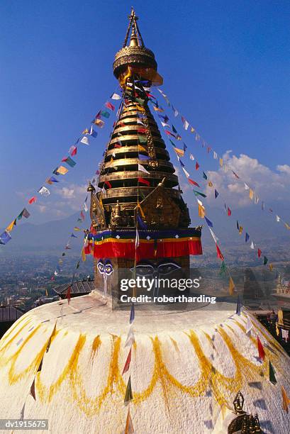 swayambhunath temple, kathmandu, nepal - valle de kathmandu fotografías e imágenes de stock