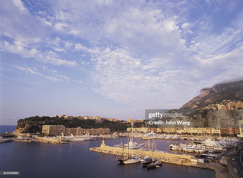 Elevated View of Monaco Harbour