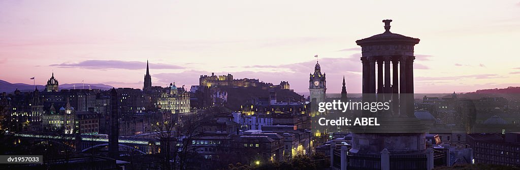 Sunset over Edinburgh, Scotland, UK