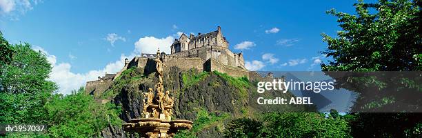 edinburgh castle, edinburgh, scotland, uk - lothian foto e immagini stock