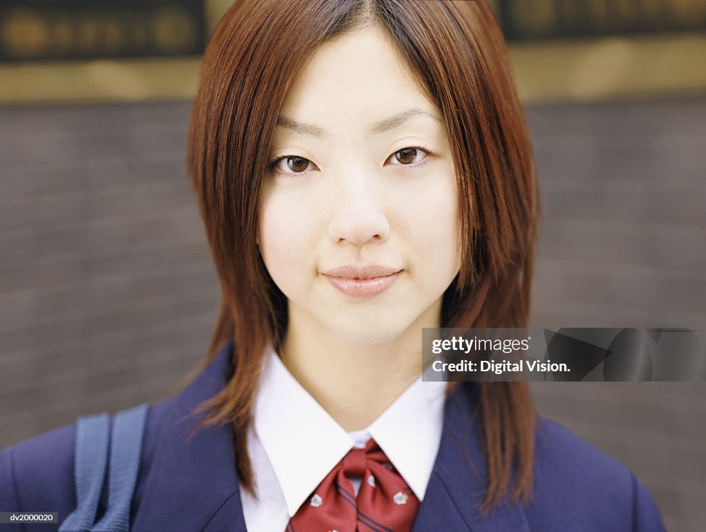 Portrait of a High School Student Smiling