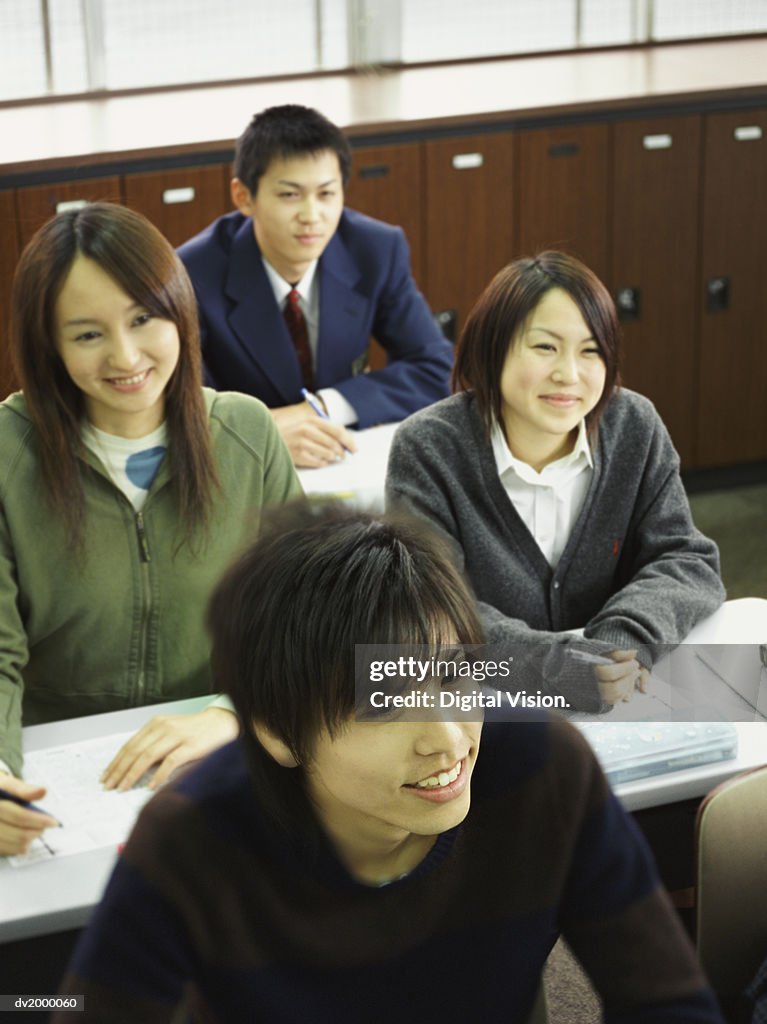 Elevated View of School Students in a Classroom