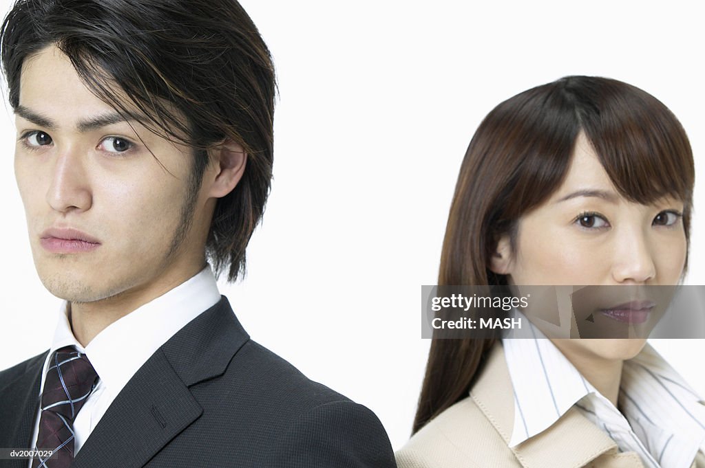 Portrait of a Male and Female Business Executive